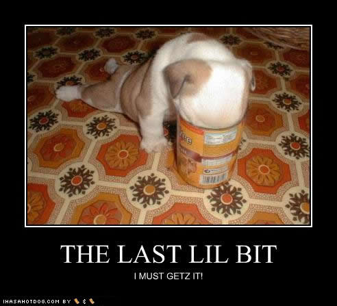 The last little bit